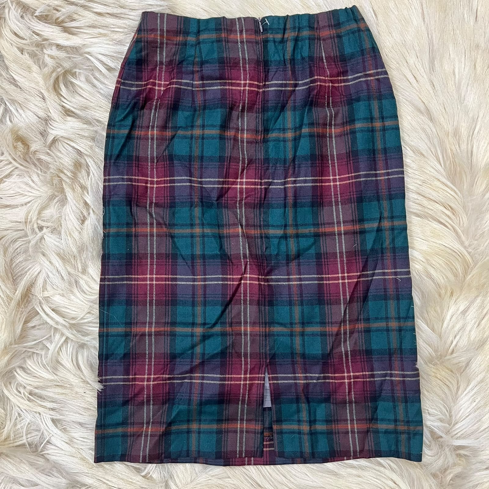 Straight checkered Skirt