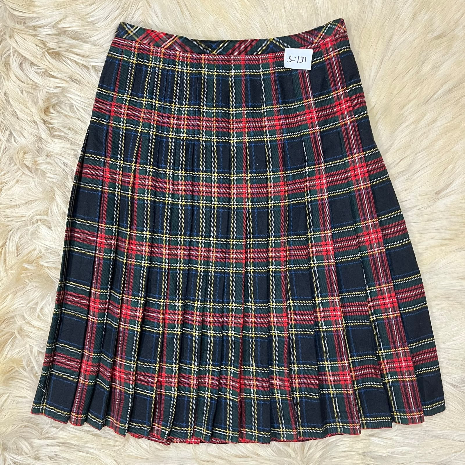 Black and Red Checkered Skirt