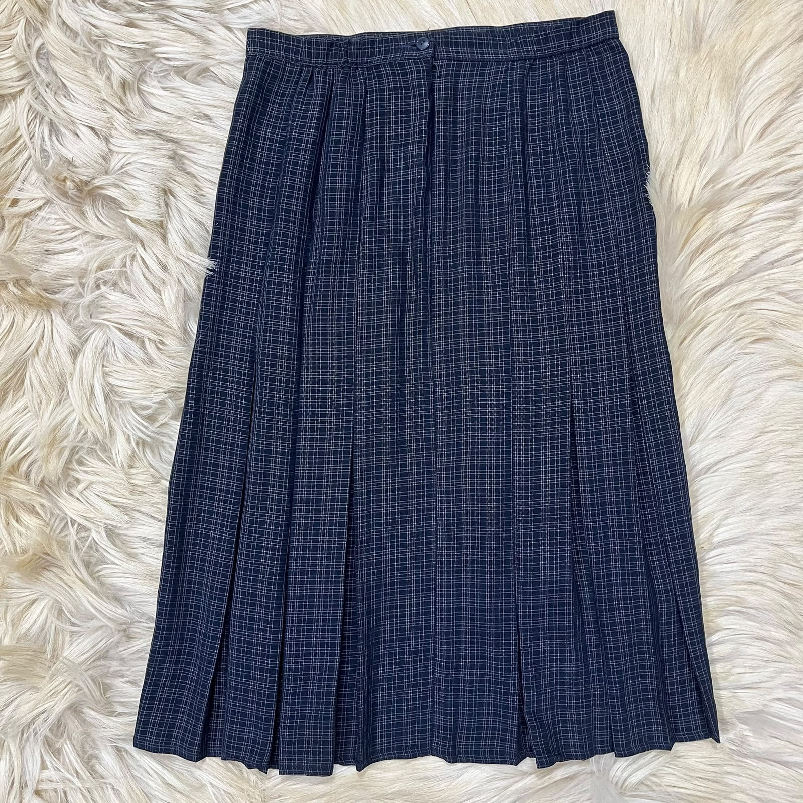 Long Checkered Skirt