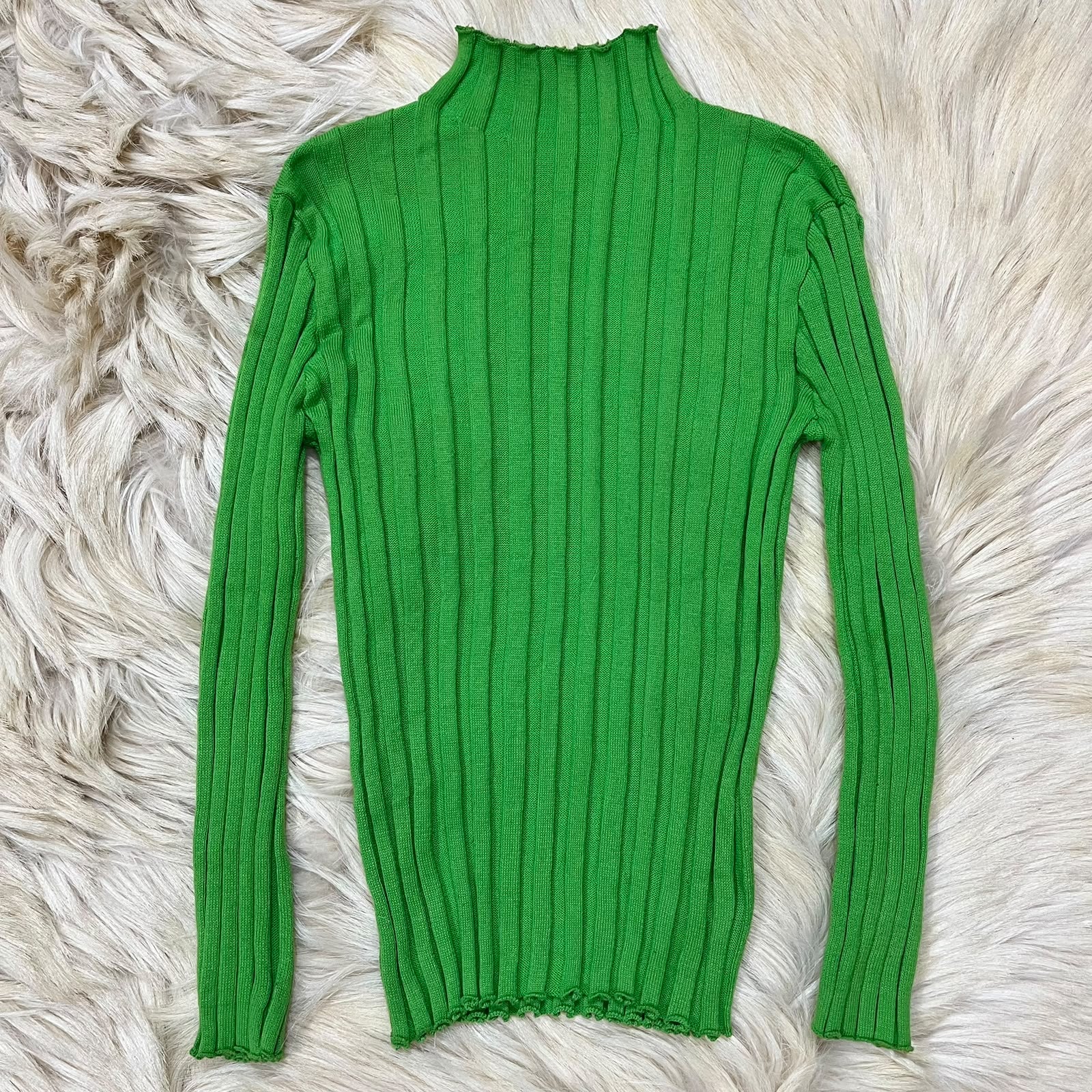 Green Ribbed Sweater