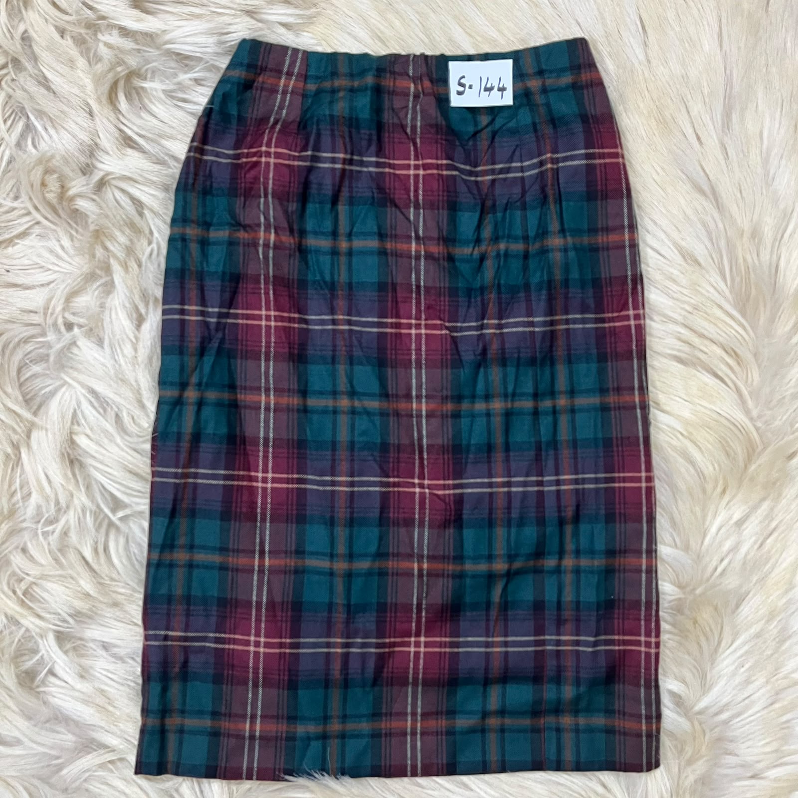 Straight checkered Skirt