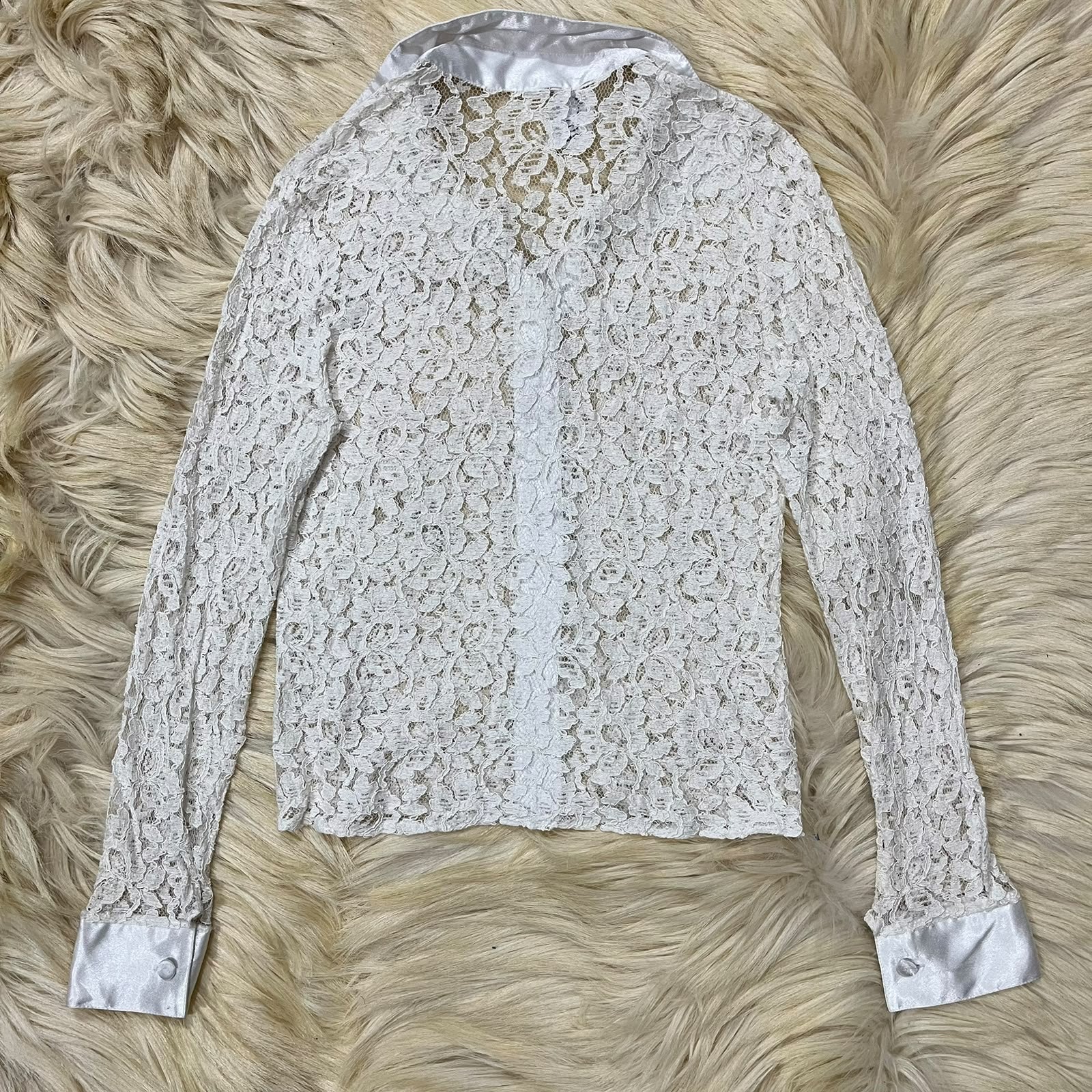 Lace Button Down Top