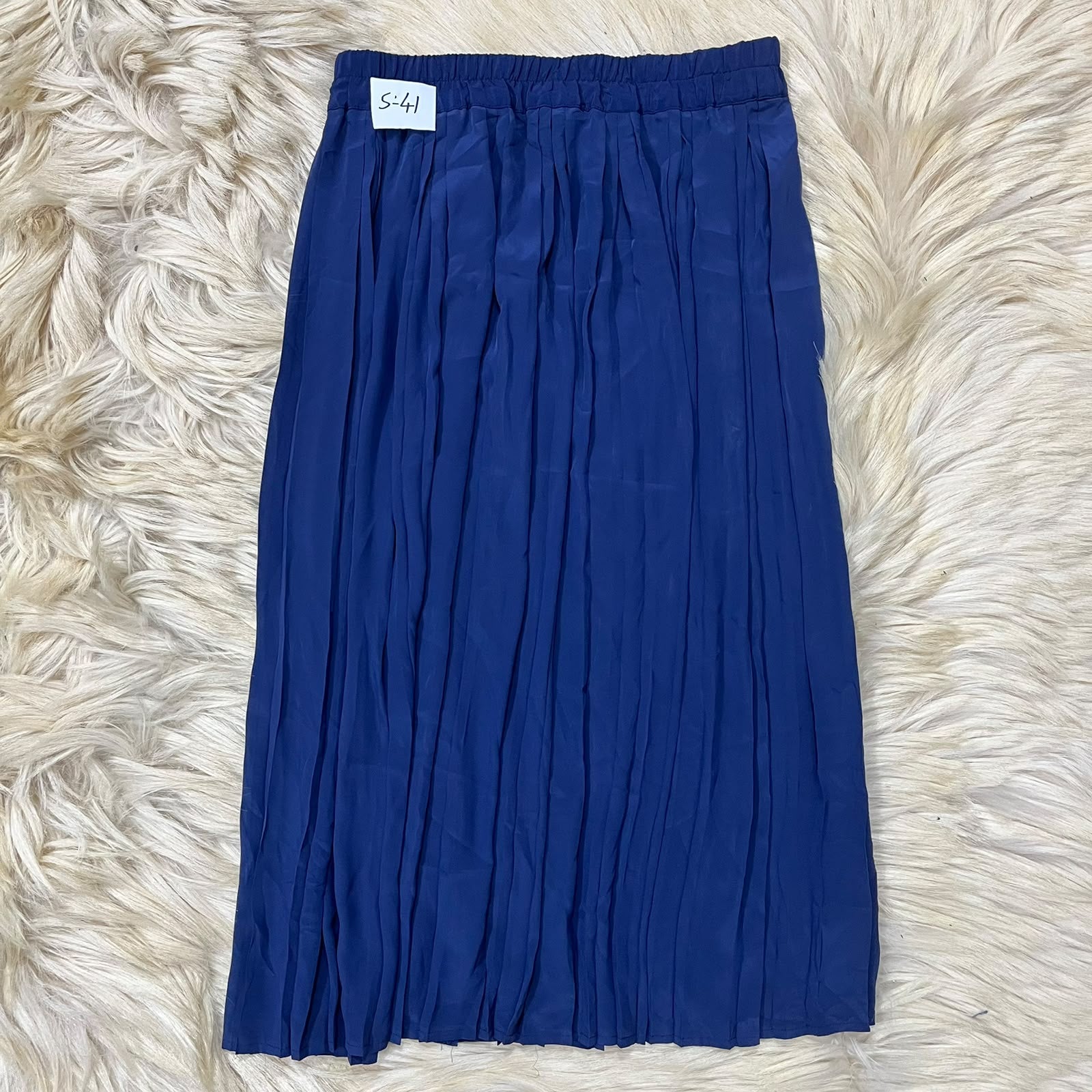 Blue Pleated Skirt