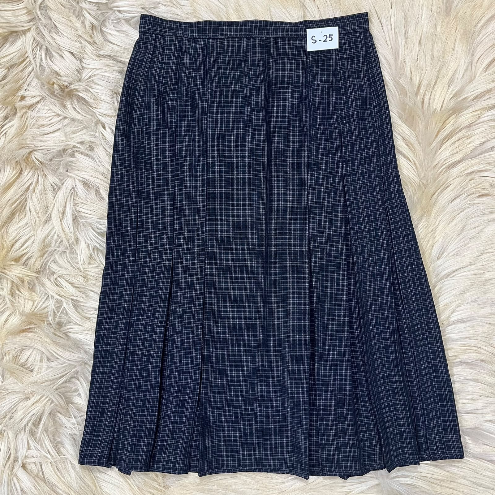 Long Checkered Skirt