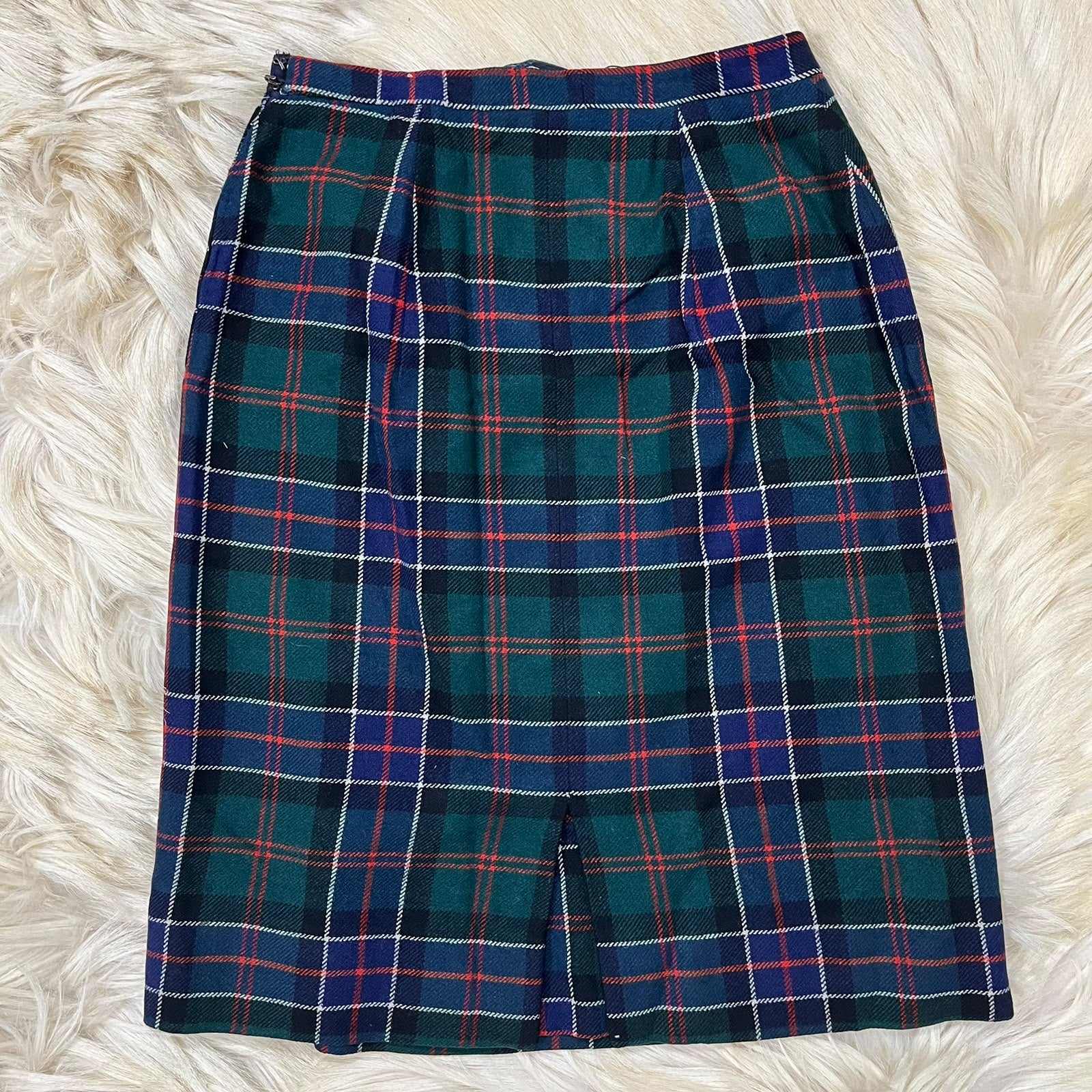 Mid Length Checkered Skirt