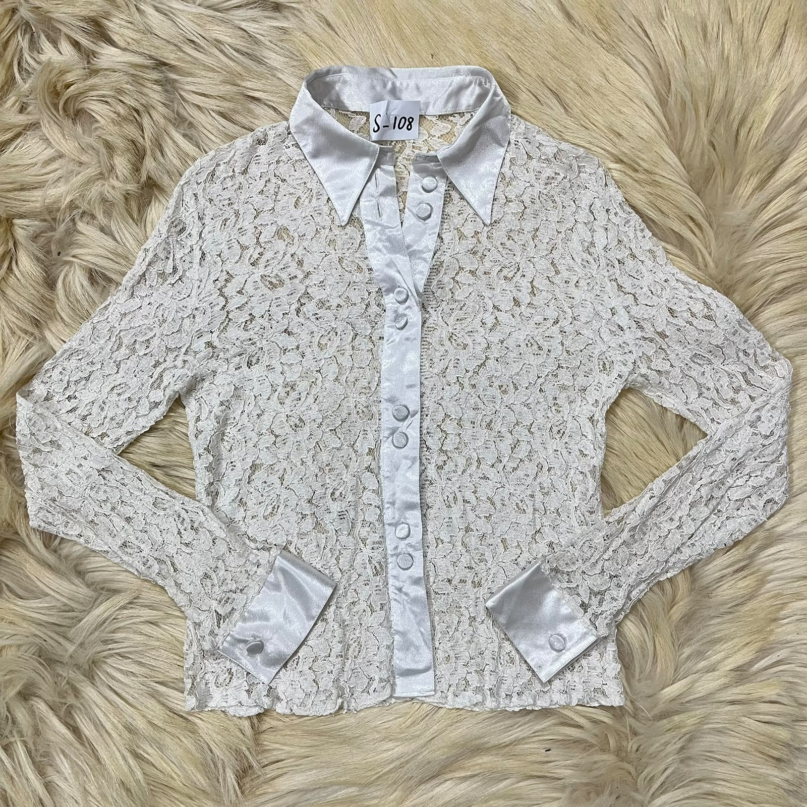 Lace Button Down Top