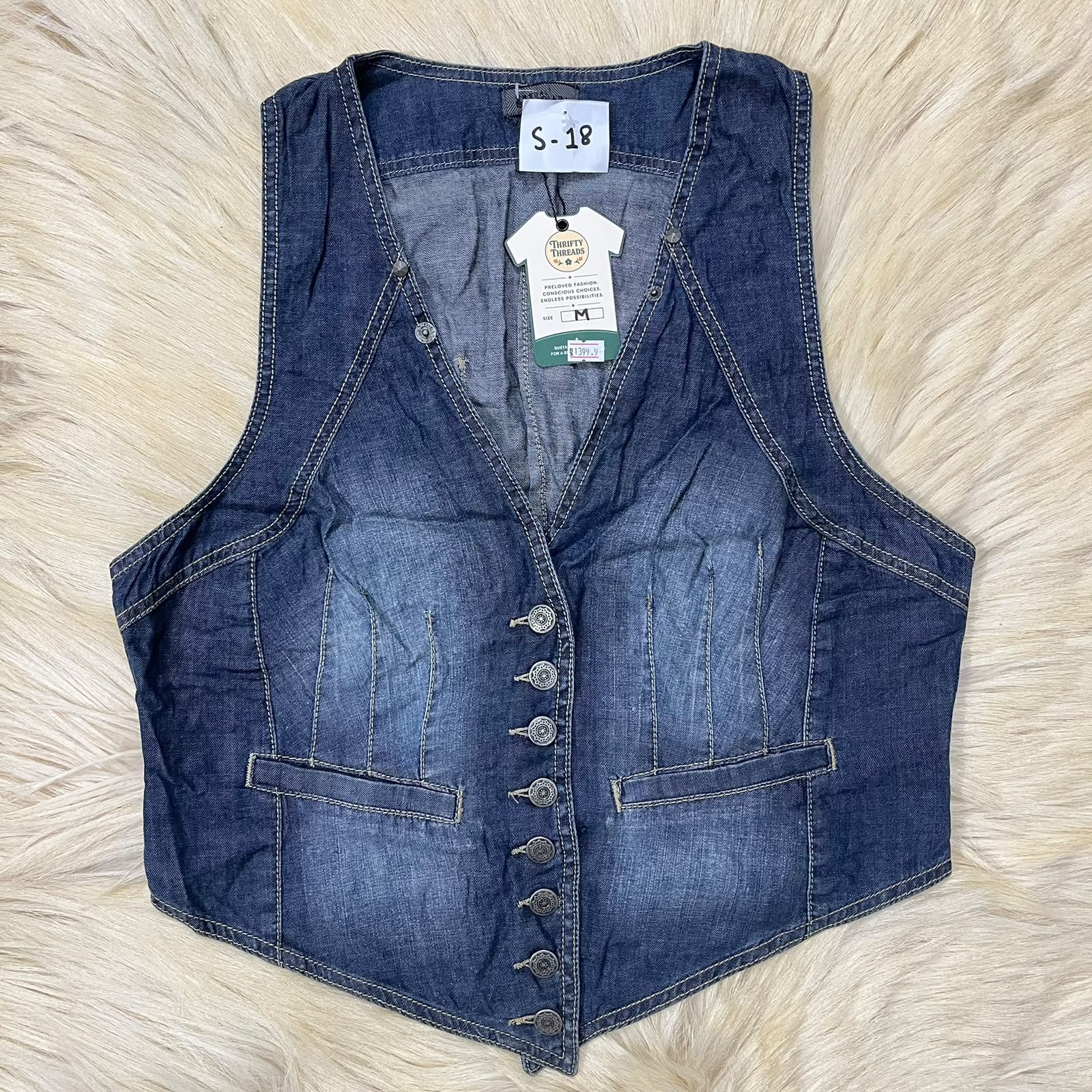 Causal Denim Waist Coat