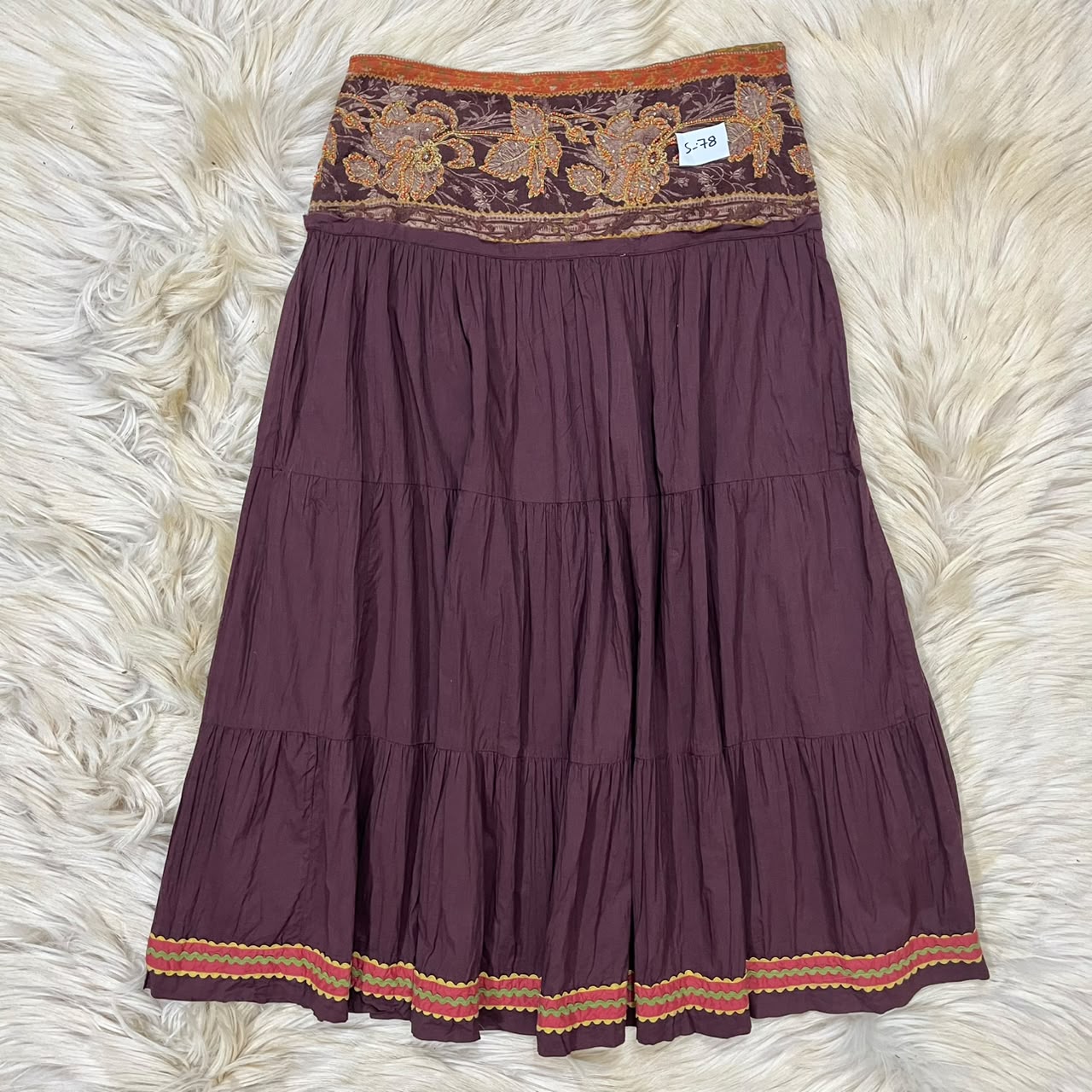Embellished Cotton Skirt
