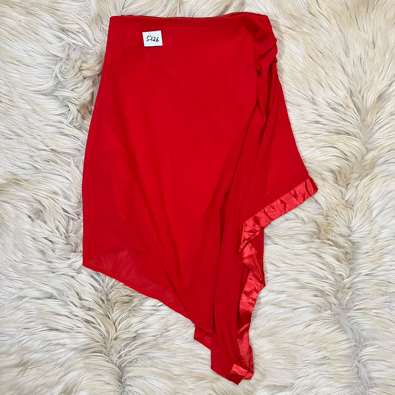 Red Asymmetrical Skirt