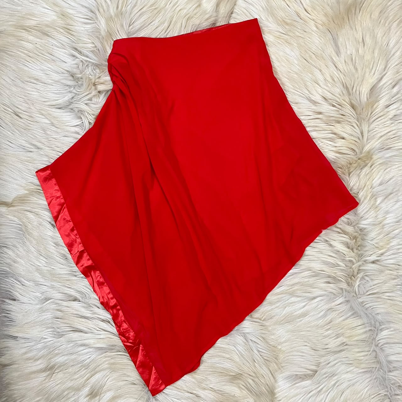 Red Asymmetrical Skirt