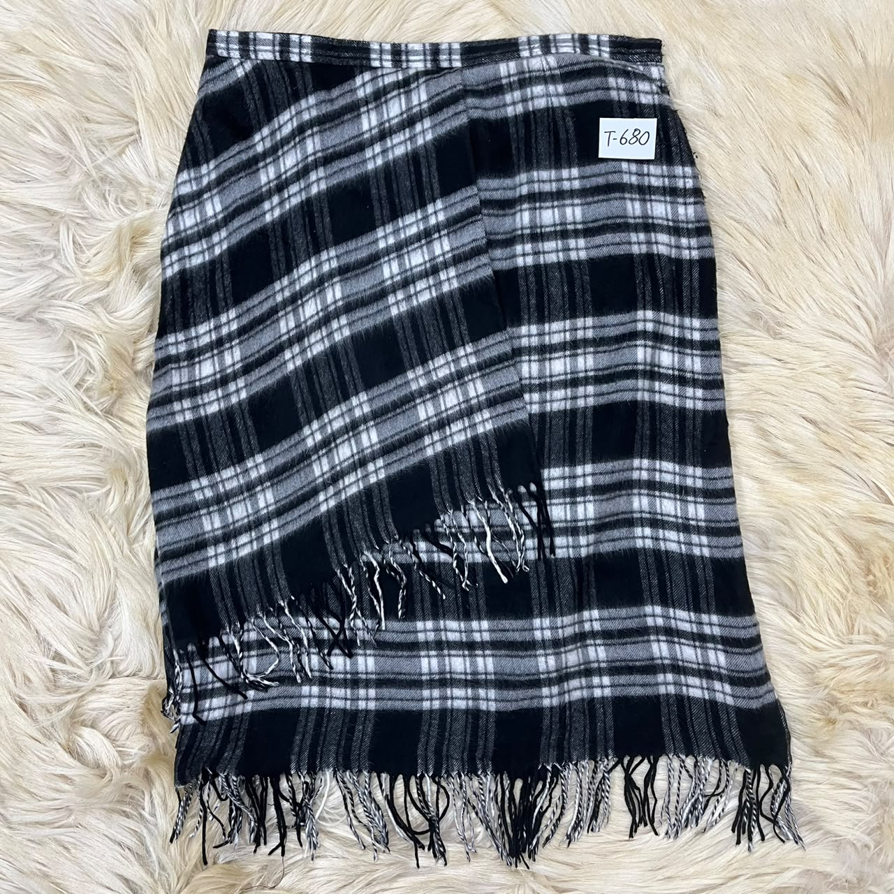 Monochromatic checkered skirt