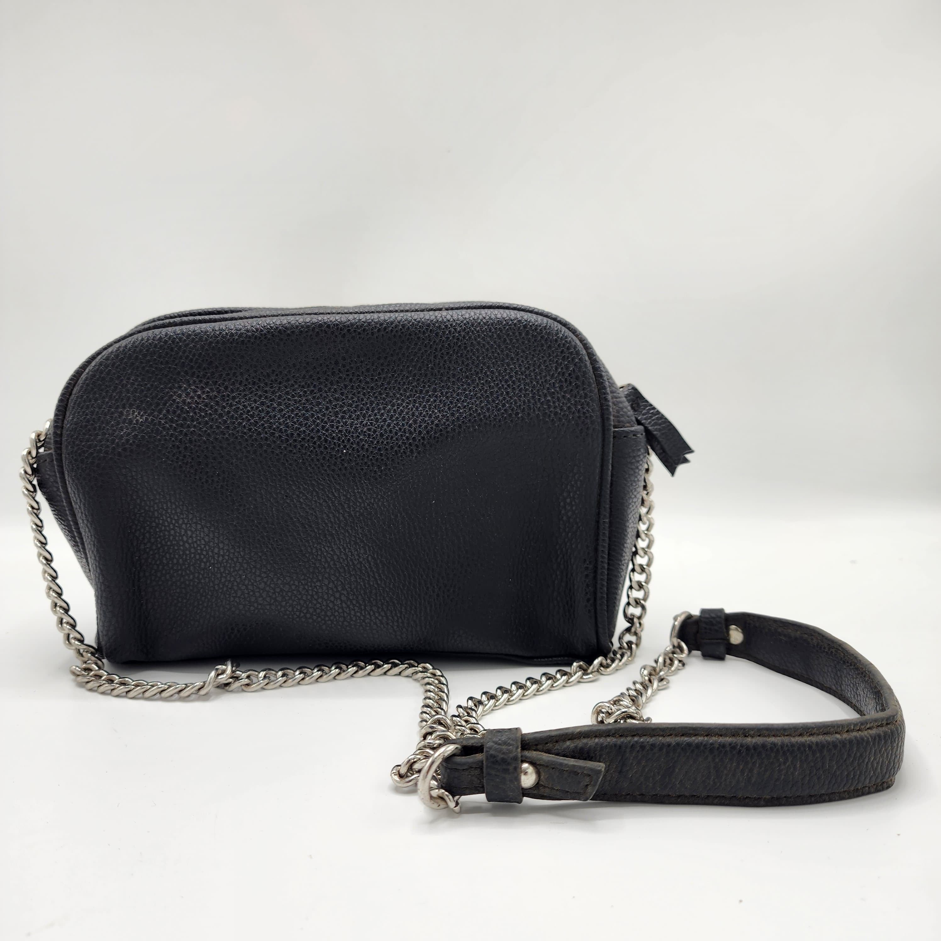 Black Leather Crossbody Bag
