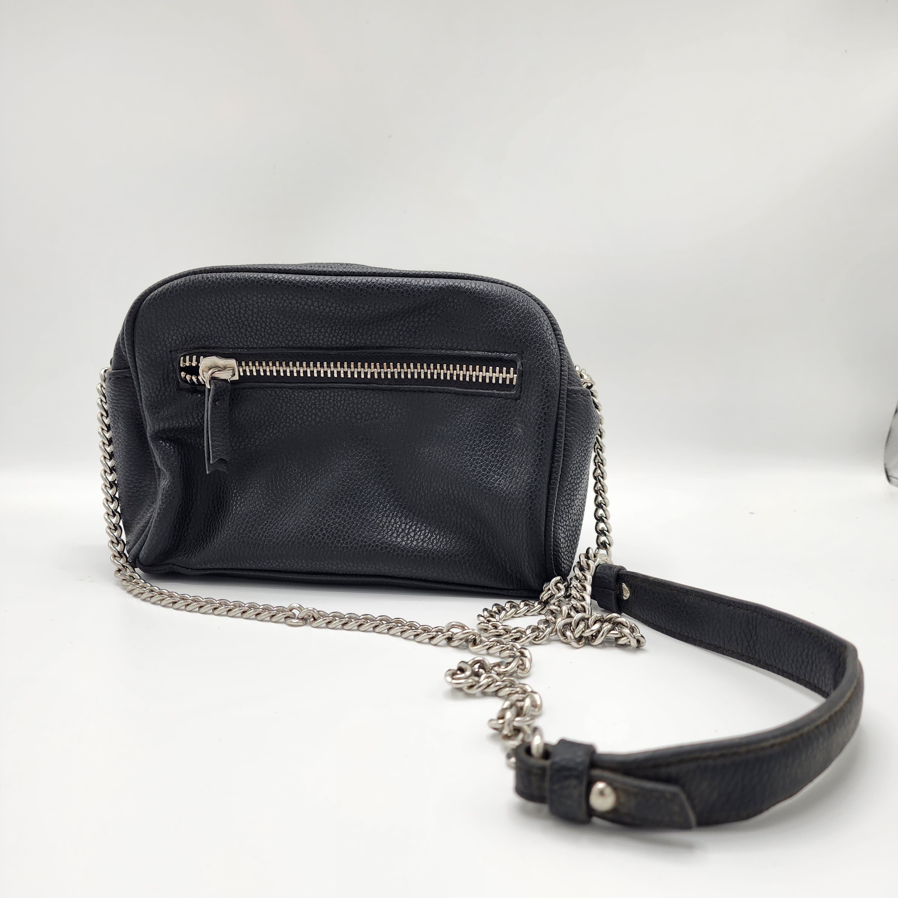 Black Leather Crossbody Bag