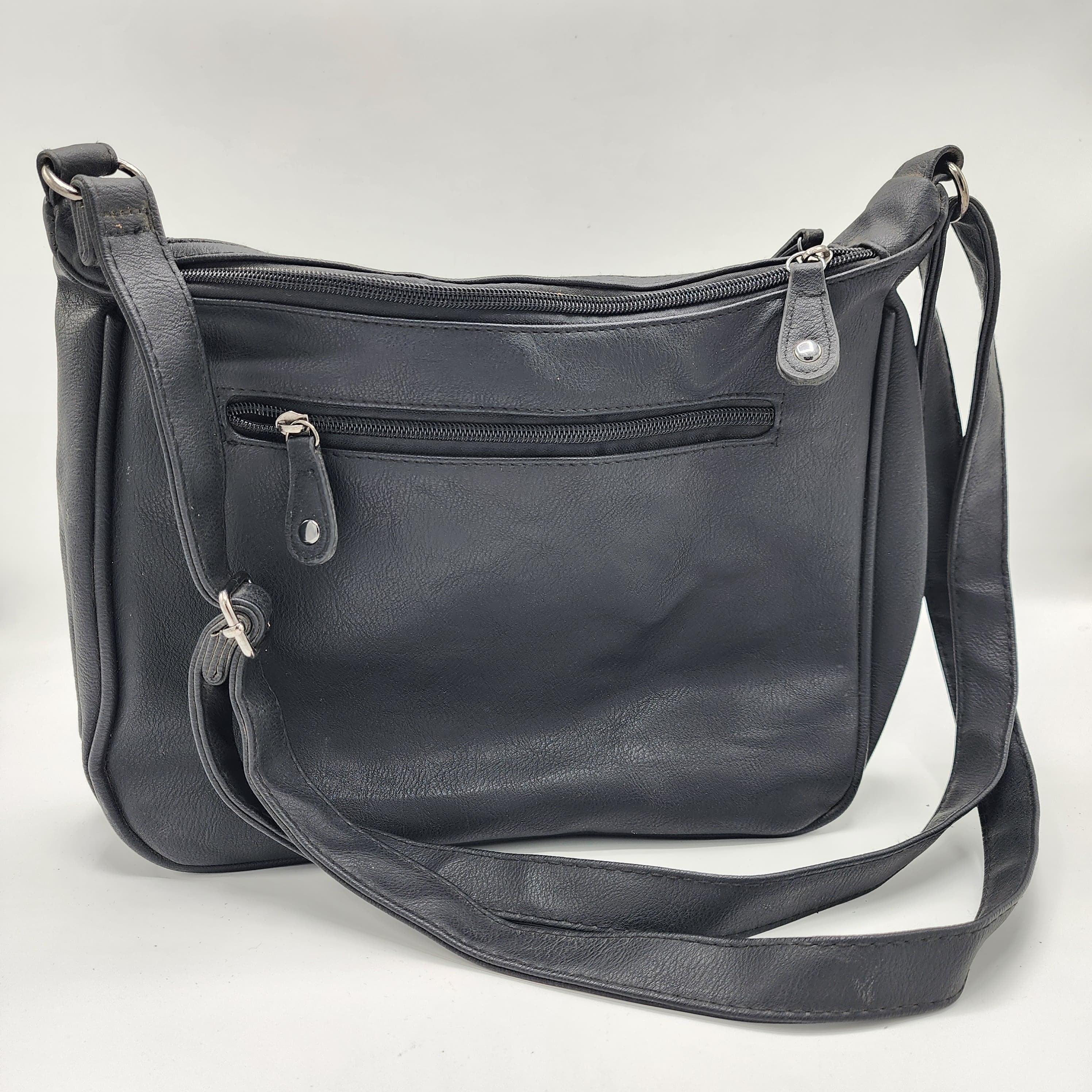 Black Leather Crossbody Bag