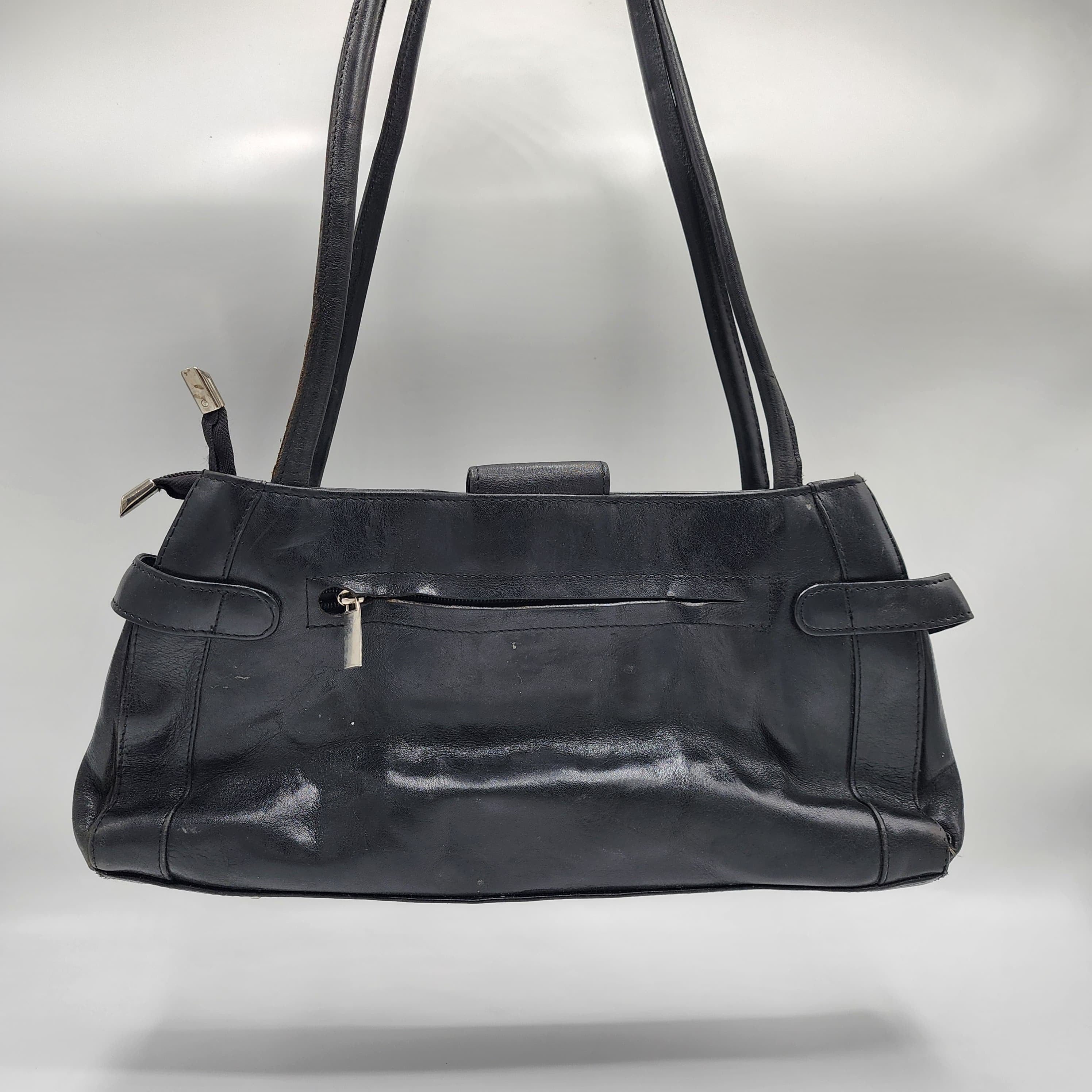 Y2K Black Leather Bag