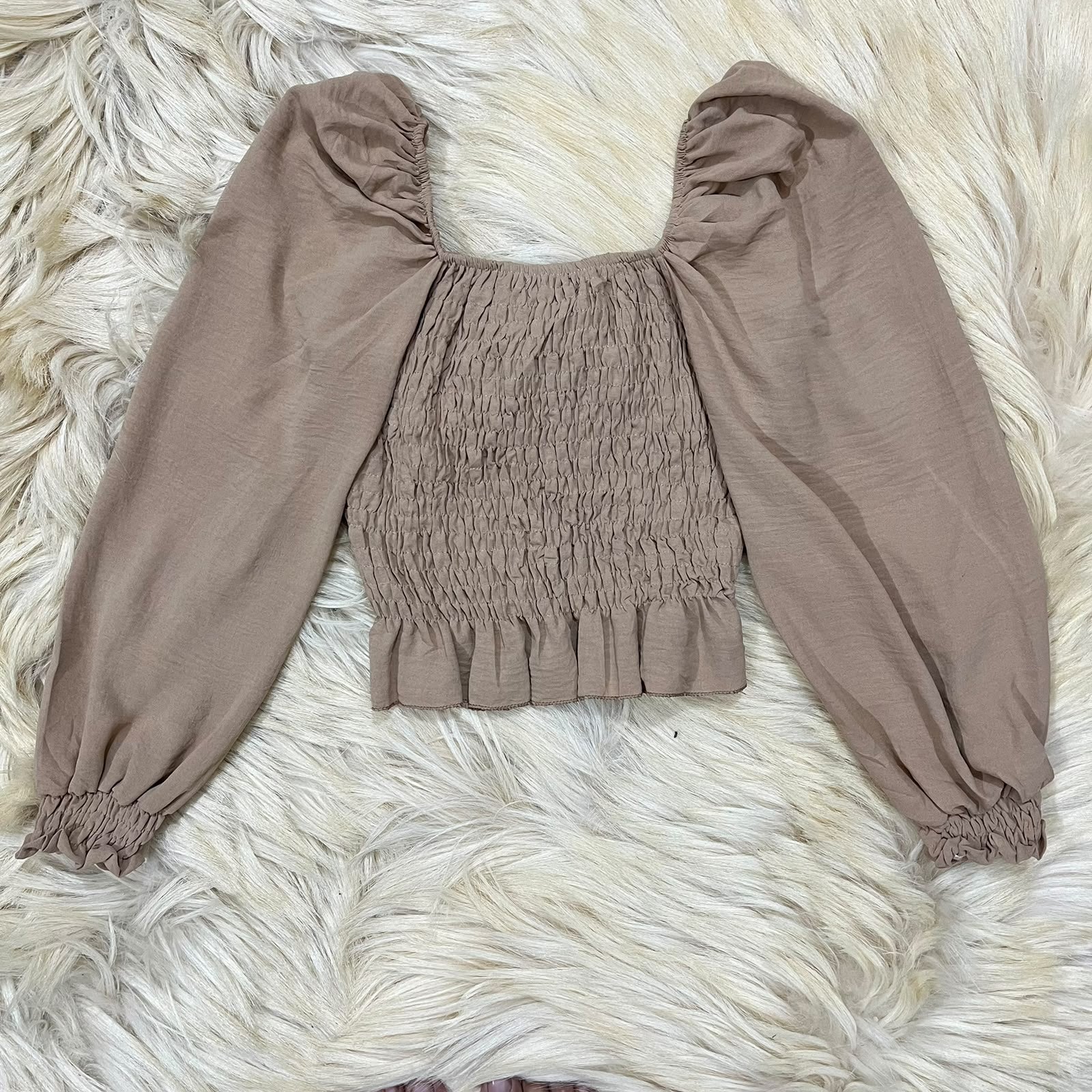 Beige Bold Top