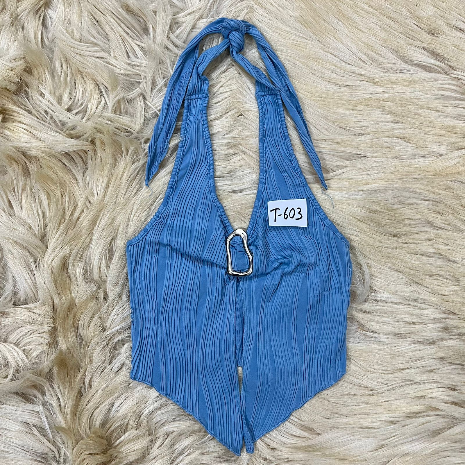Blue Halter Top