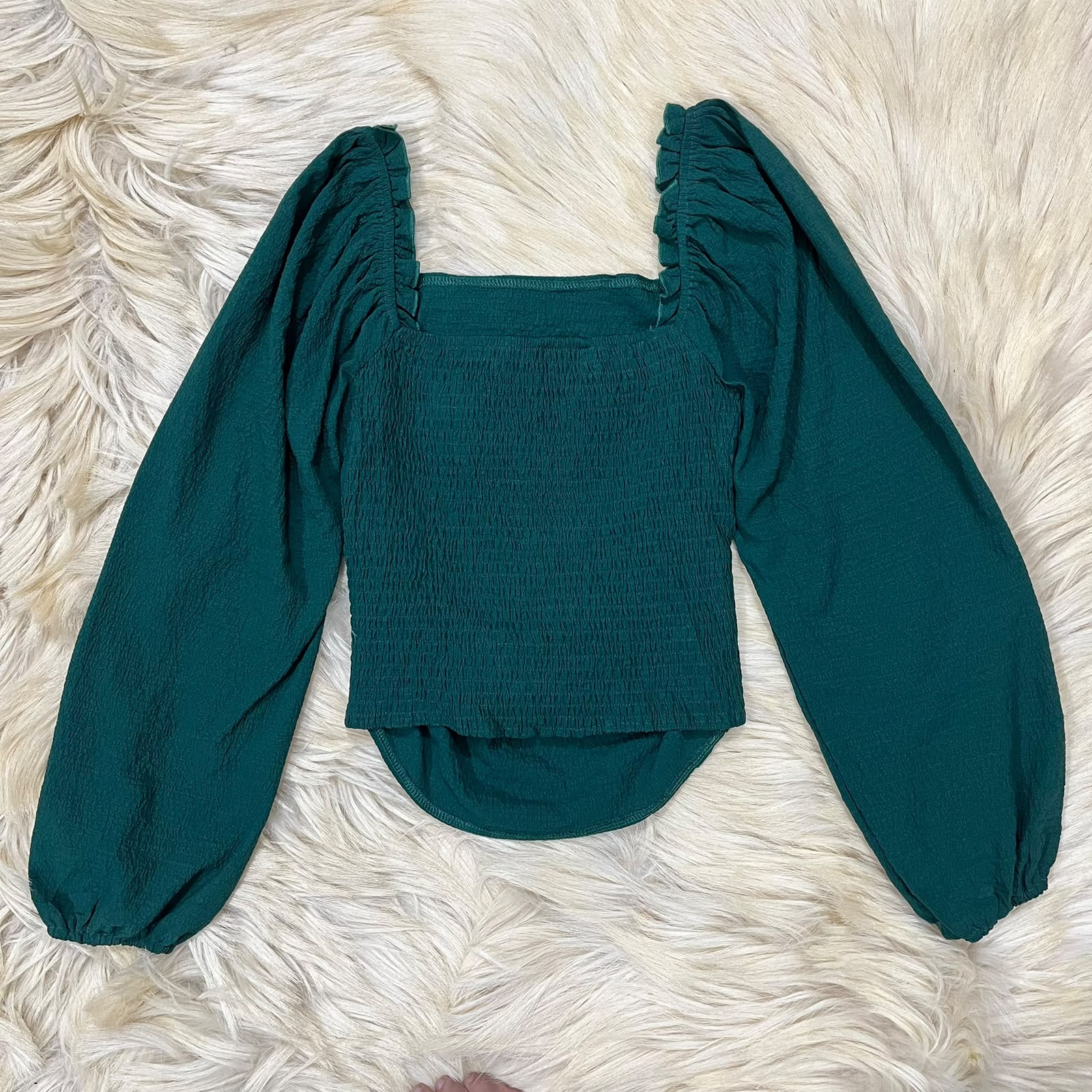Bottle Green Retro Top