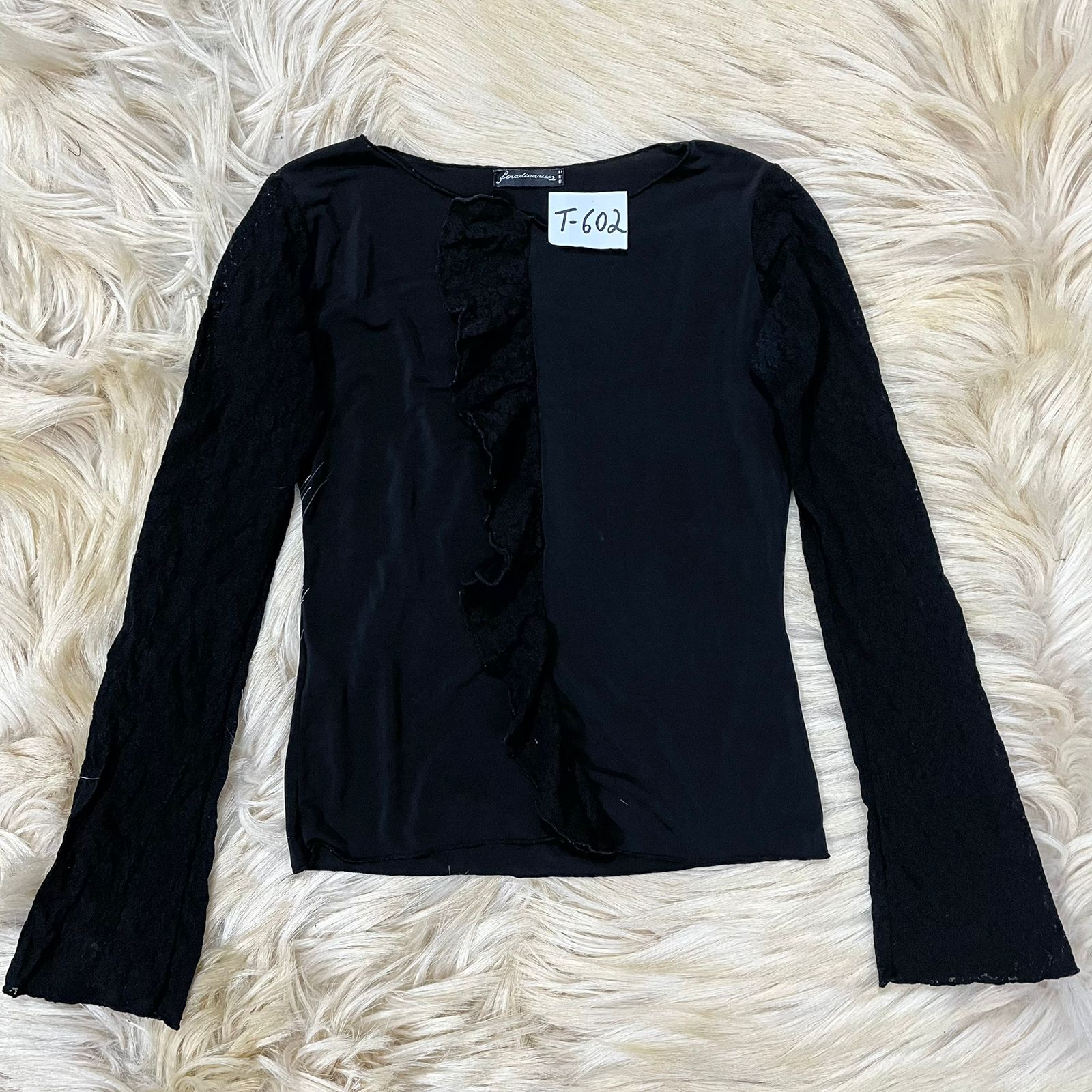 Black Bell Sleeves Top
