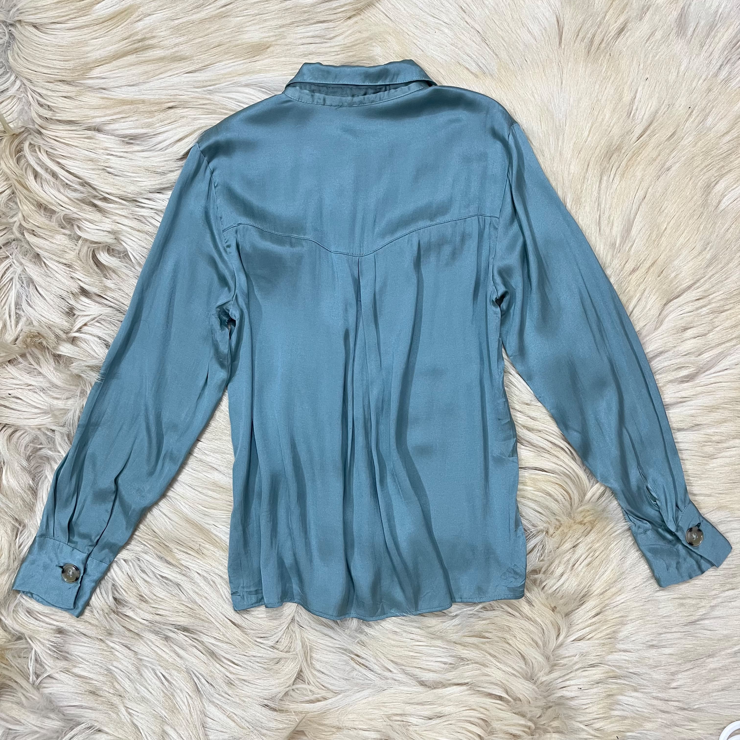 Silk Button Down Top