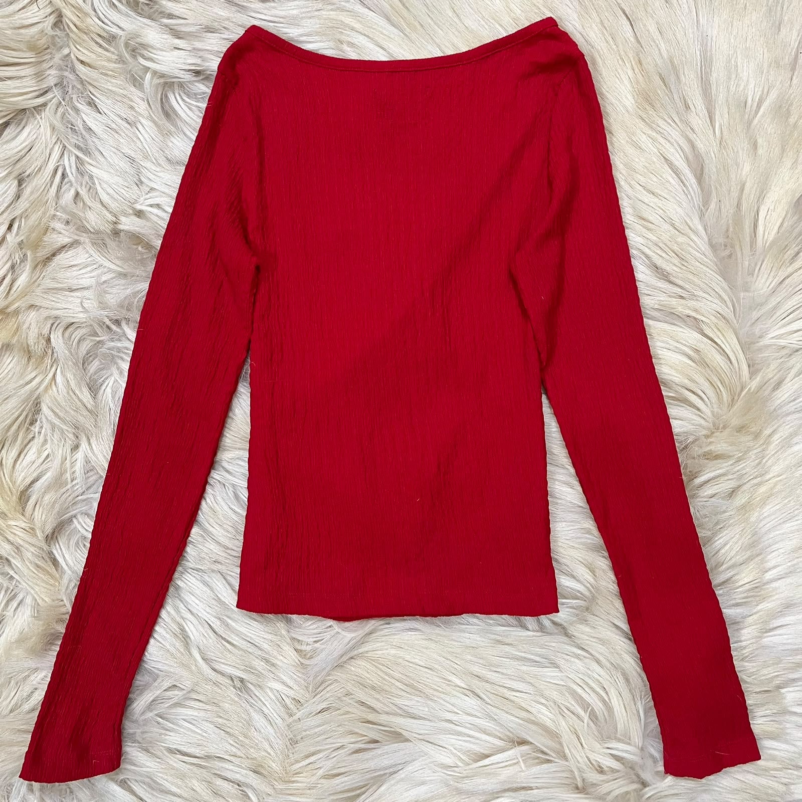 Cross Neck Red Top