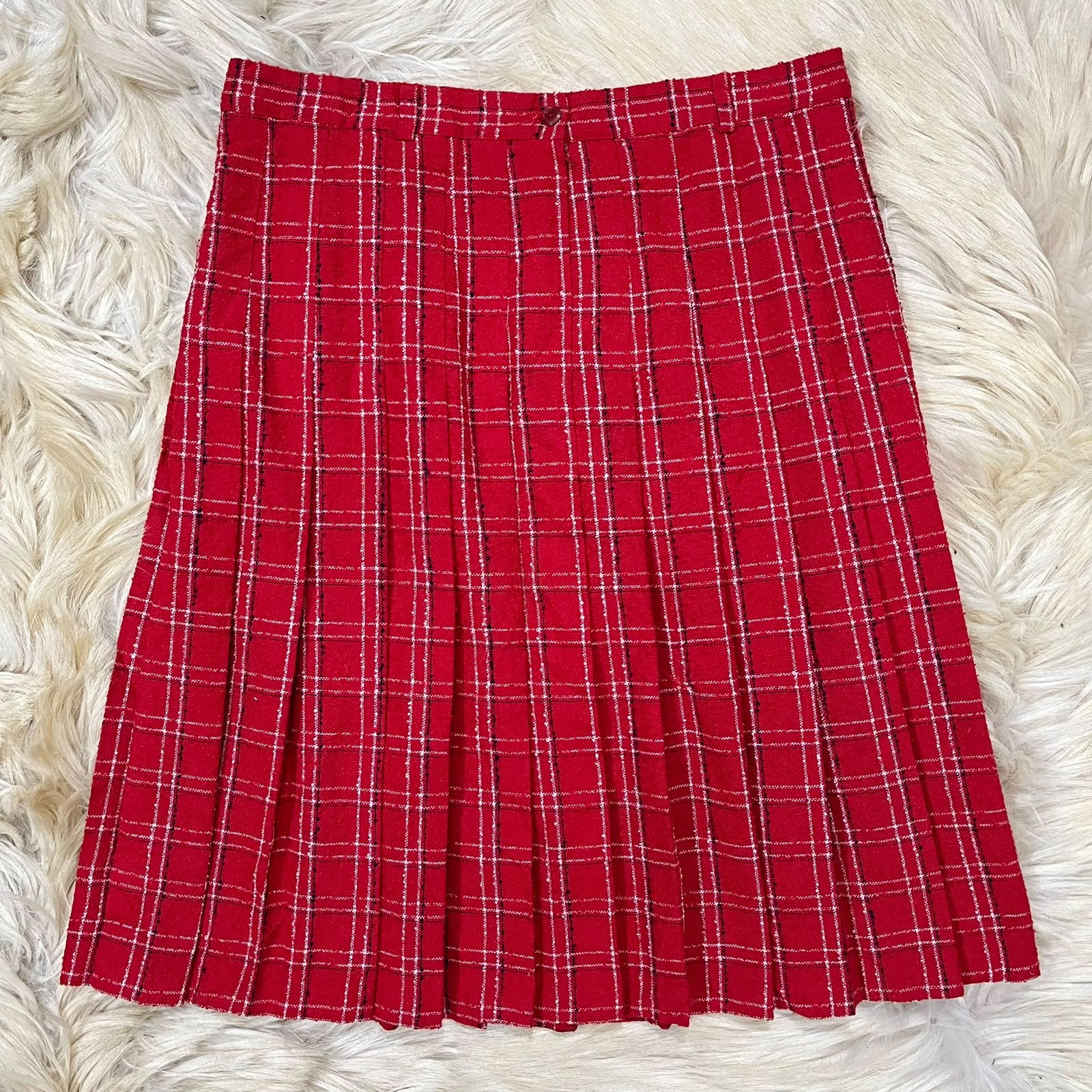 Red Checkered Skirt
