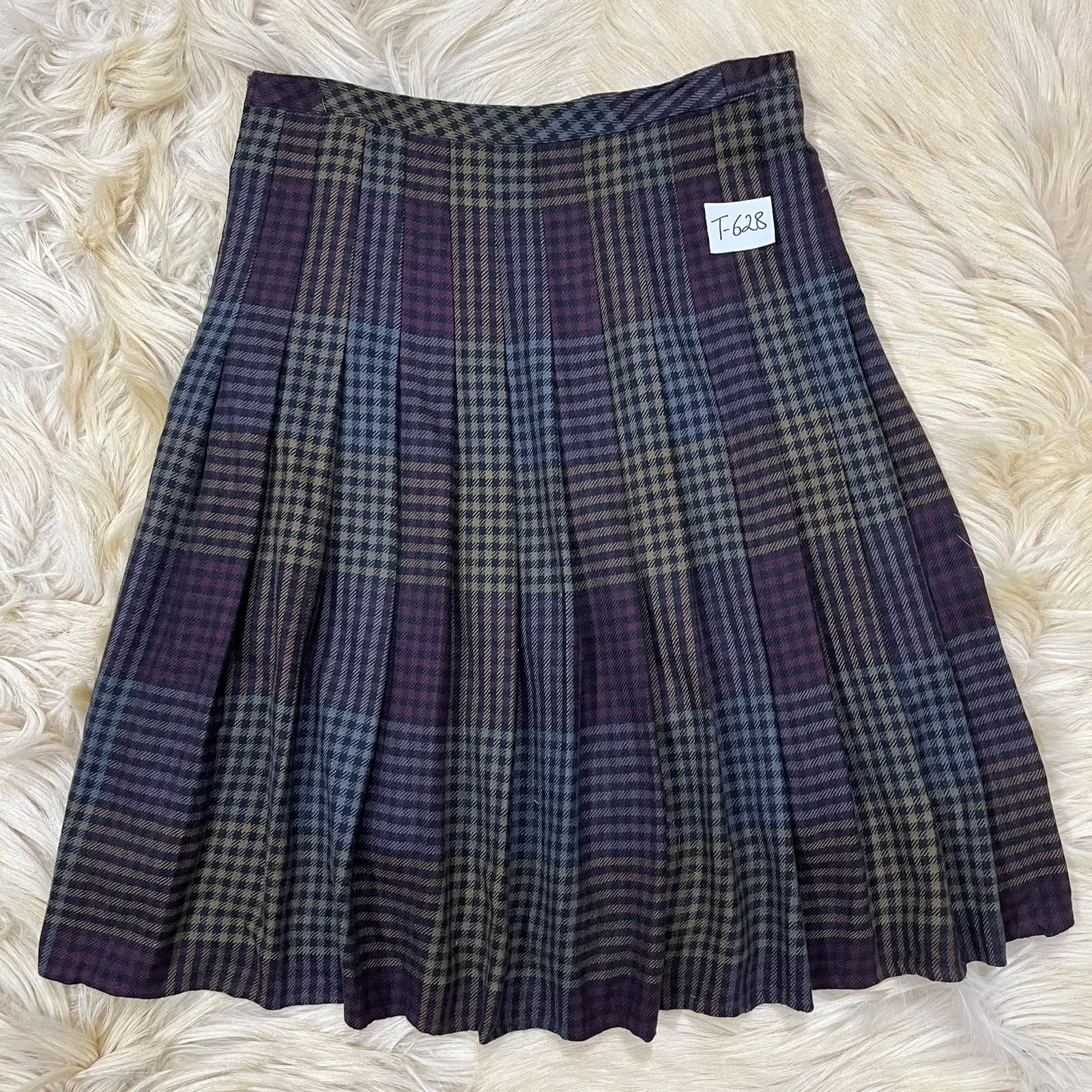 Purple Checkered Skirt