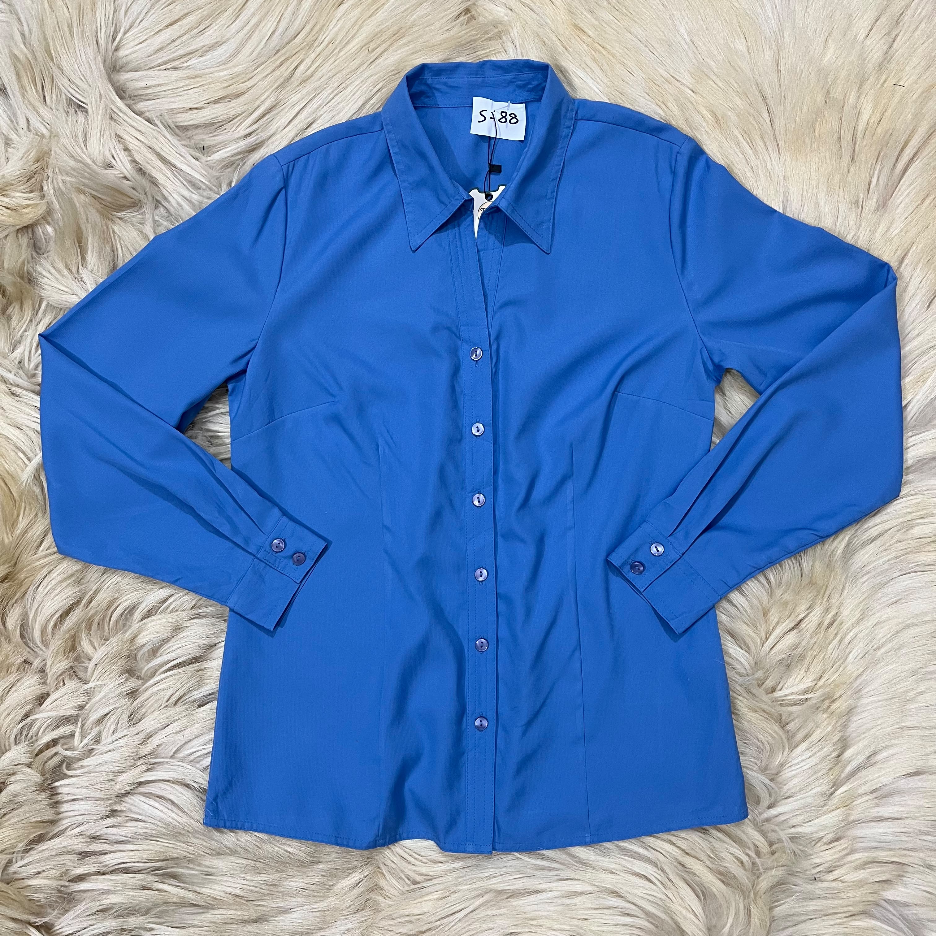 Blue Button Down Top