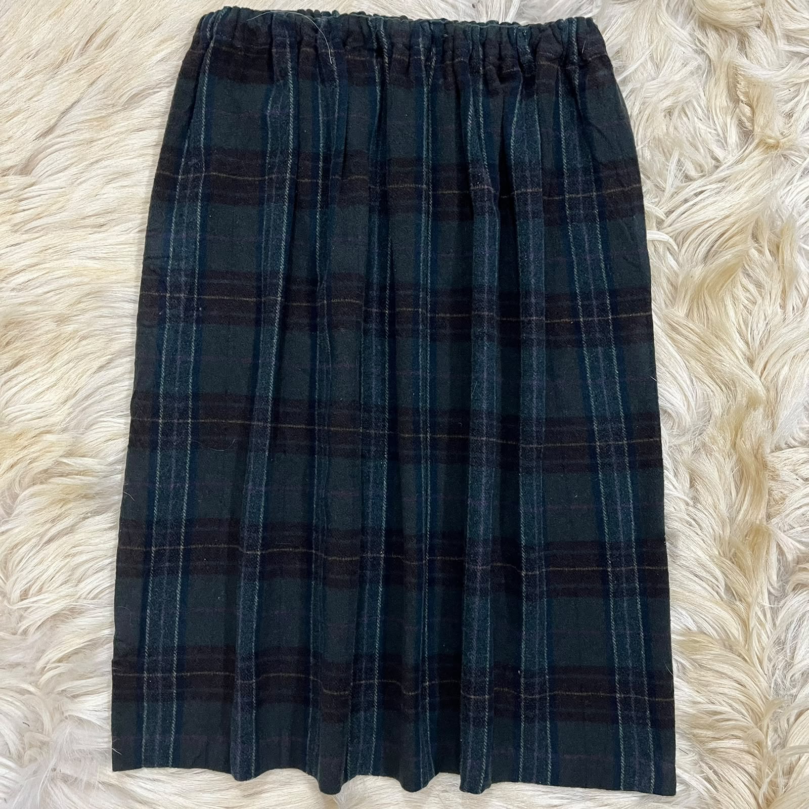 Black and Green Checkered Skirt