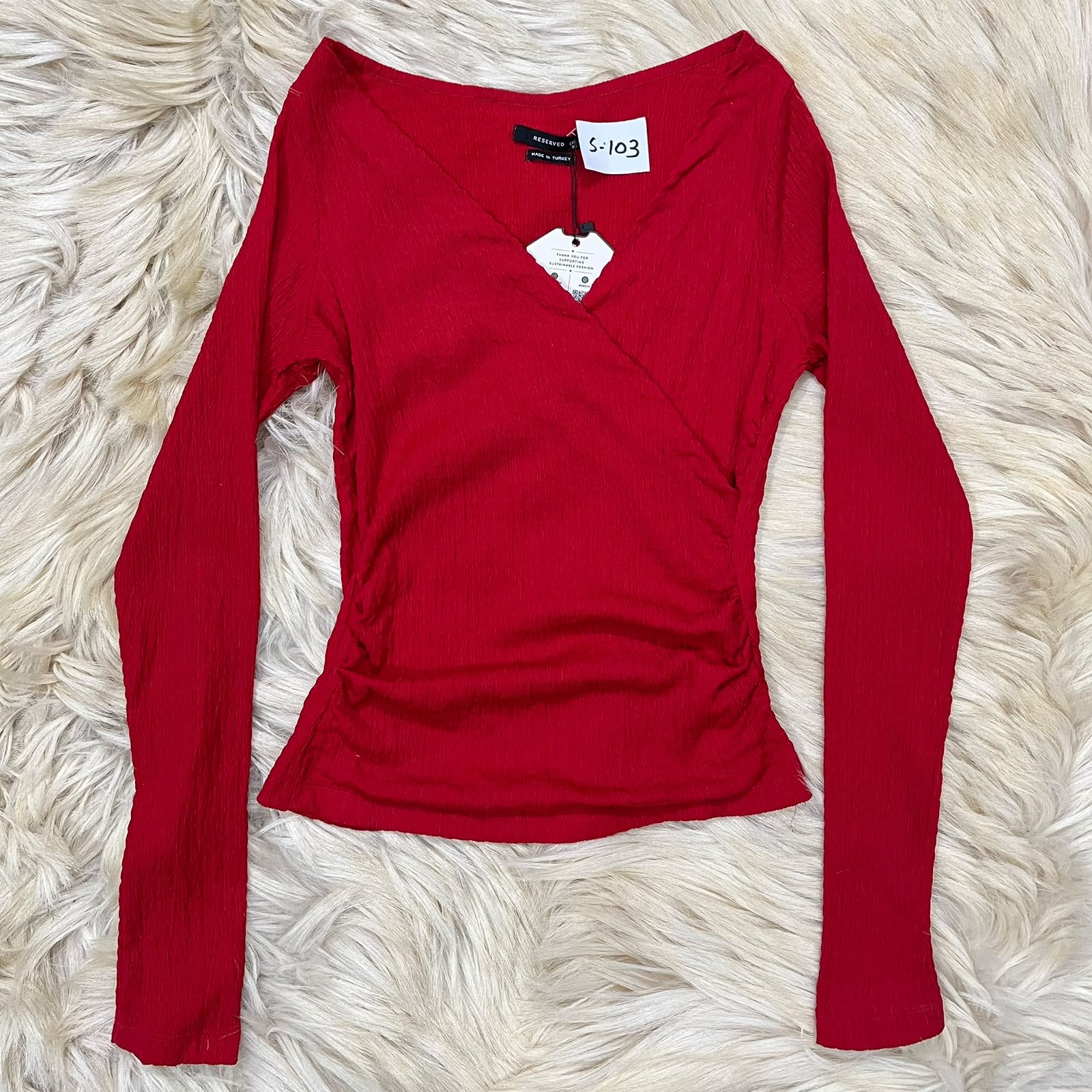 Cross Neck Red Top