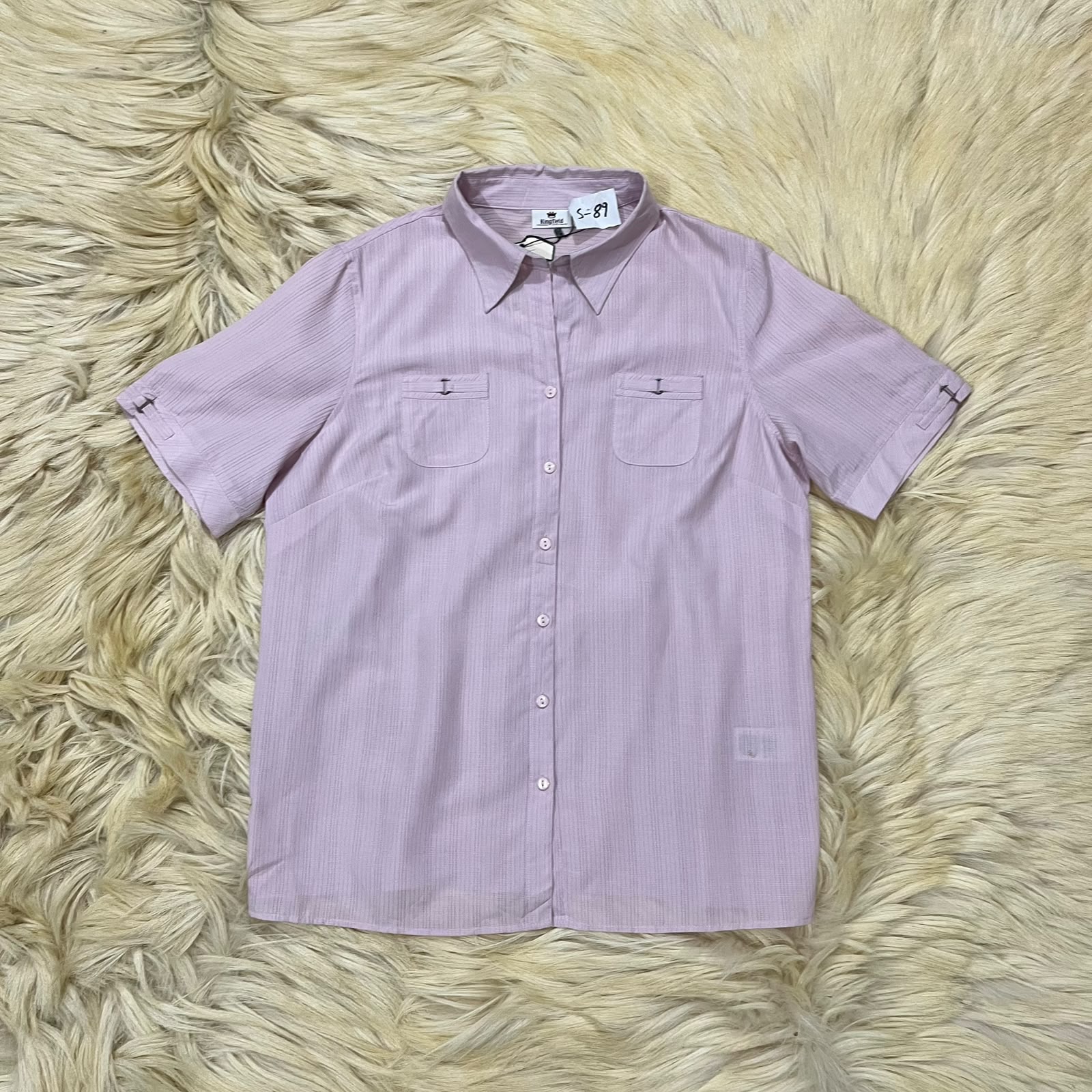 Powder Pink cargo button down