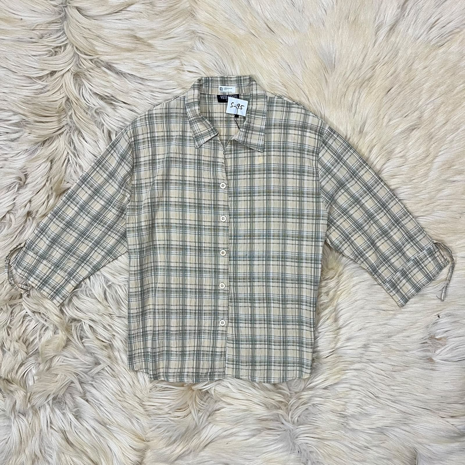 Lemon Checkered Button Down