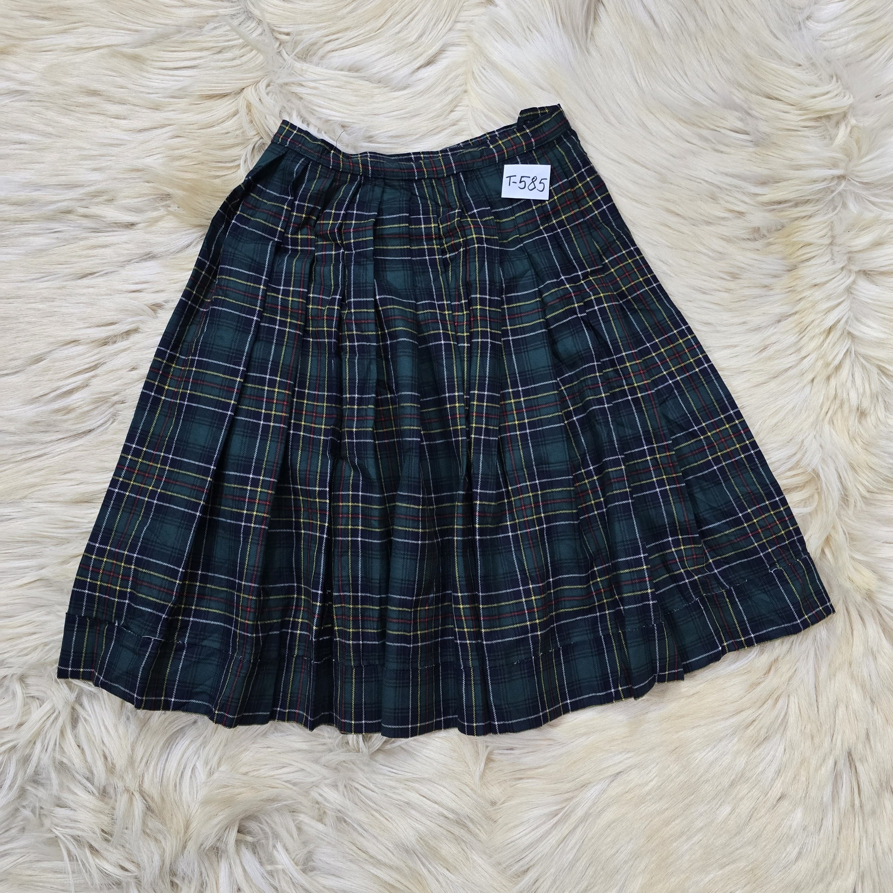 Grey Blue Tartan Skirt