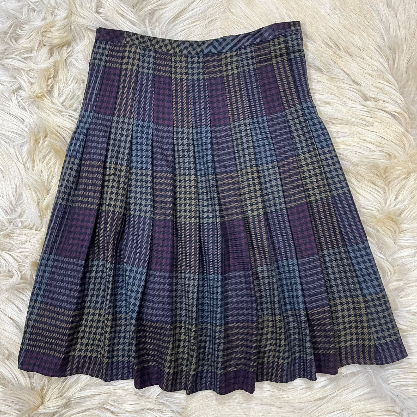 Purple Checkered Skirt