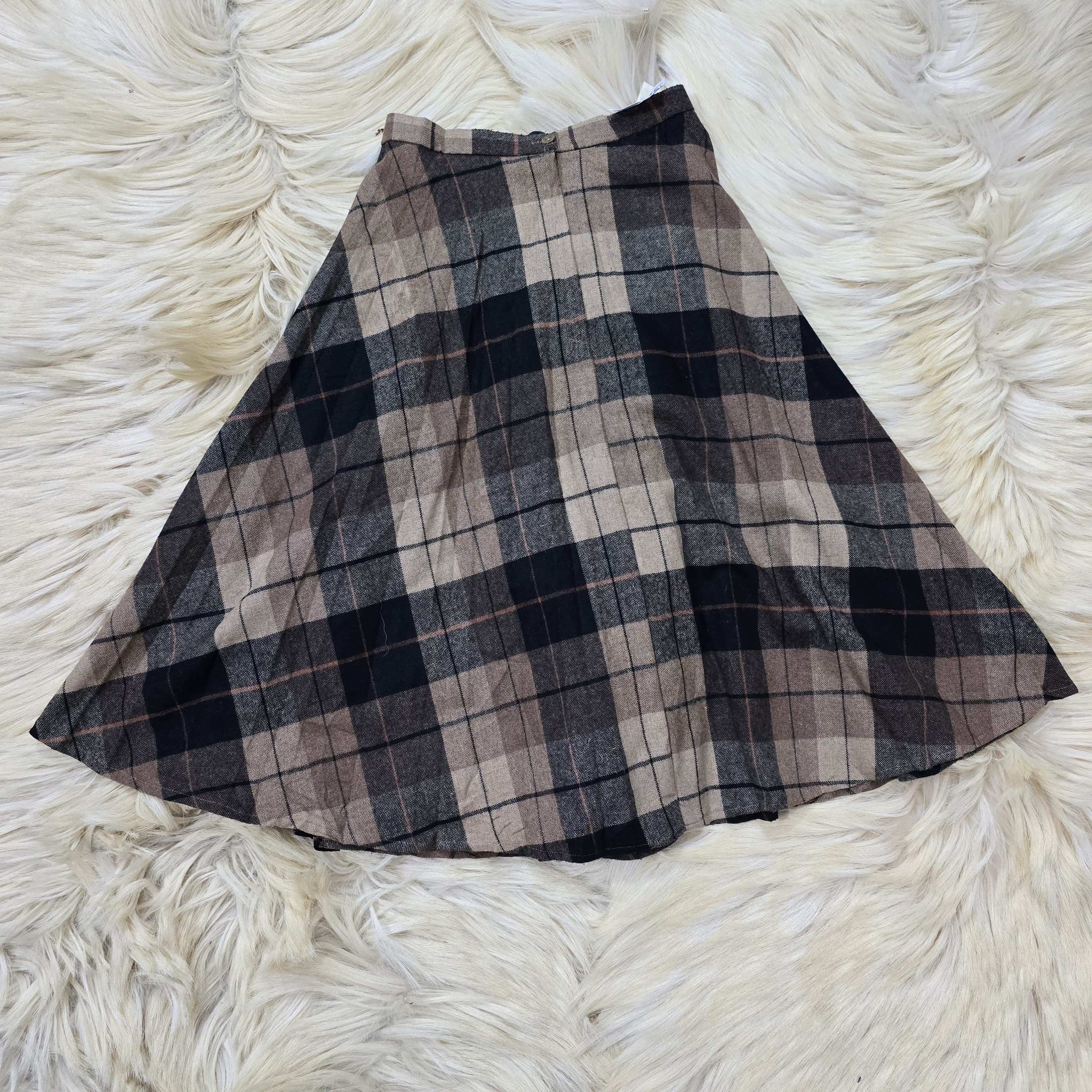 Crimson Check Skirt