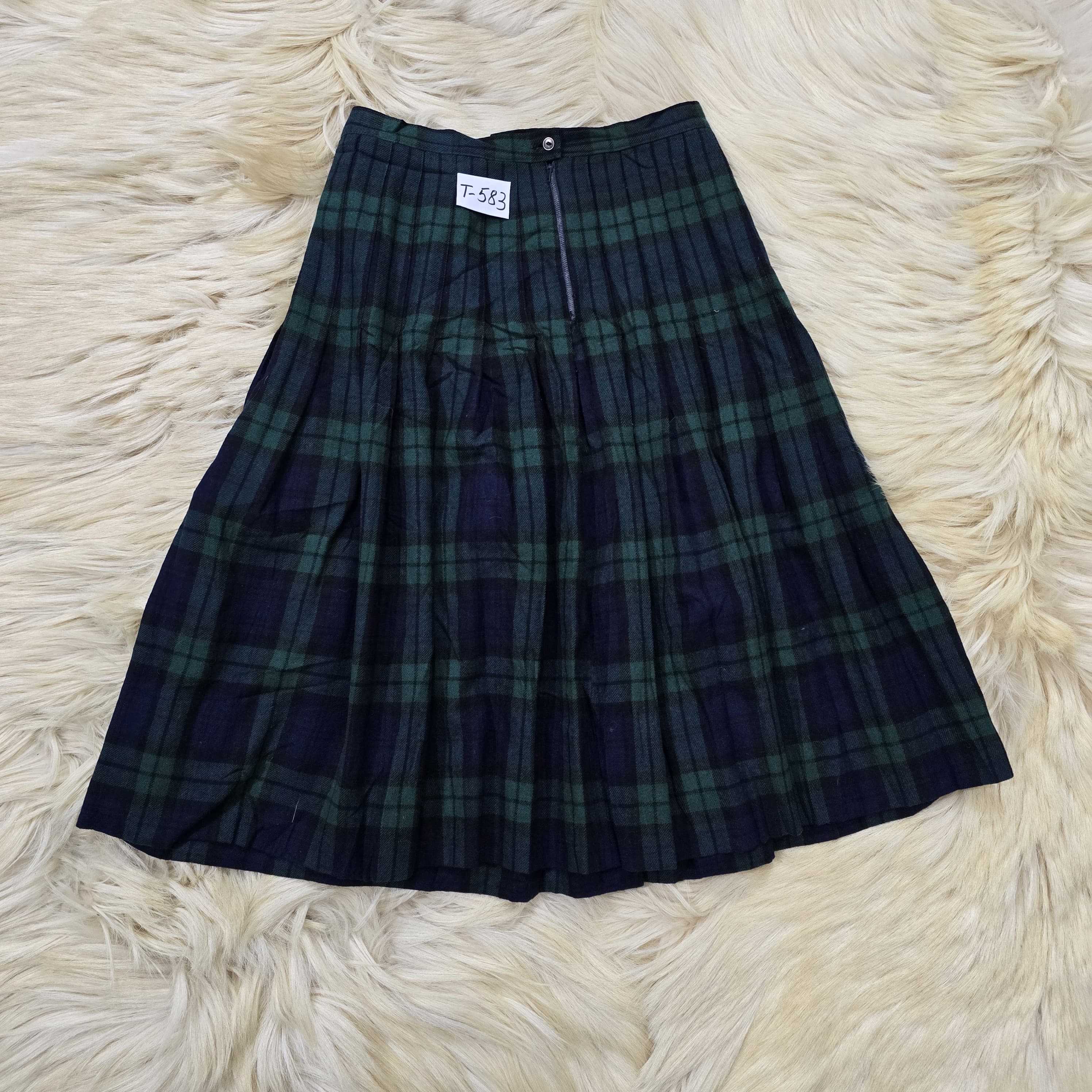 Blue and Green checkered Skirt