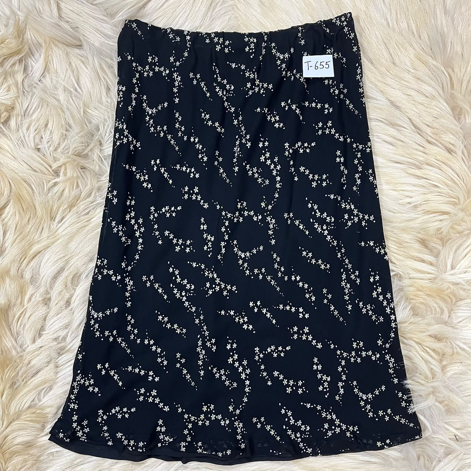Black Floral Skirt