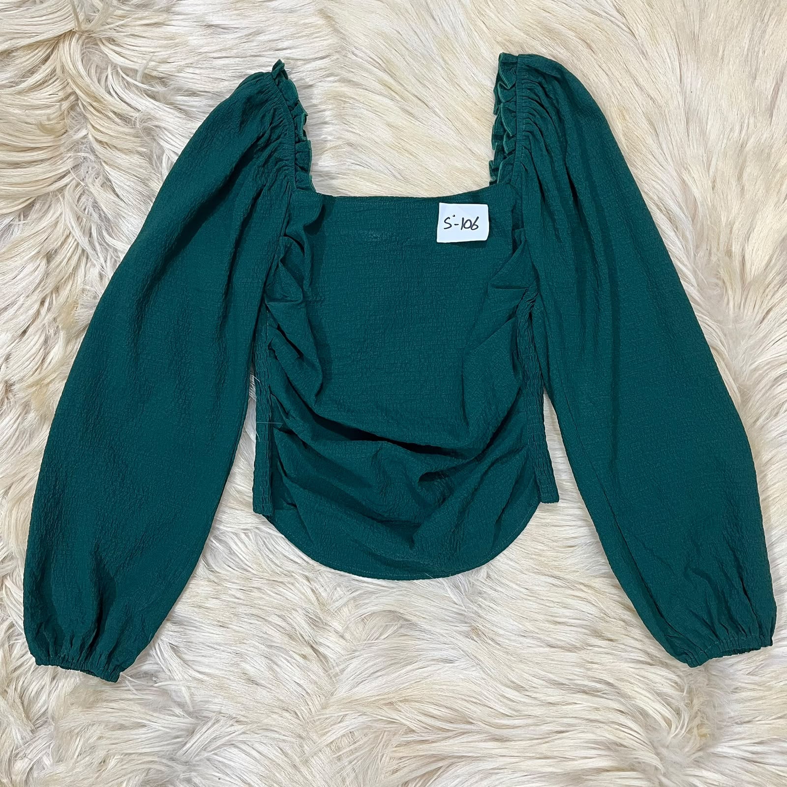 Bottle Green Retro Top