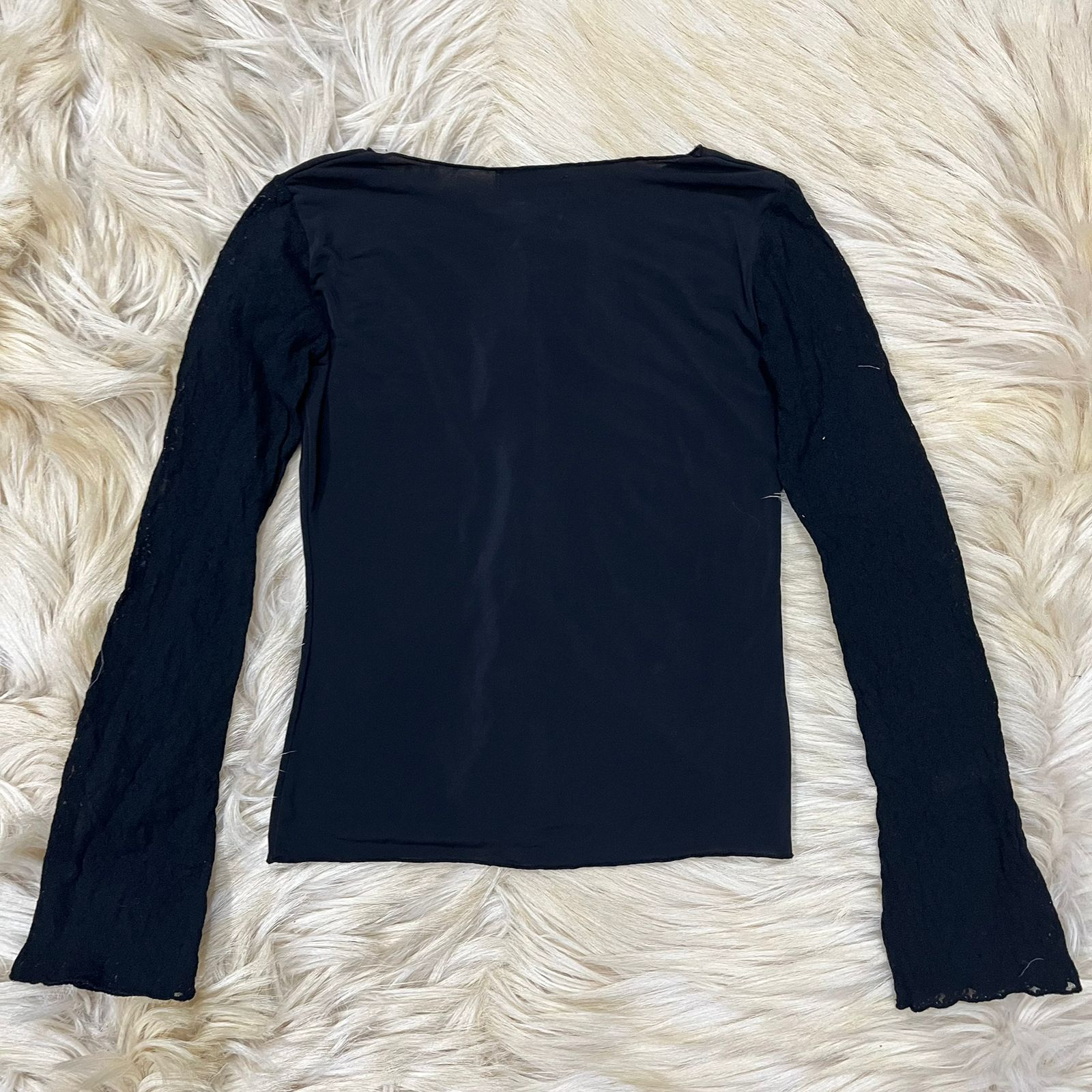 Black Bell Sleeves Top